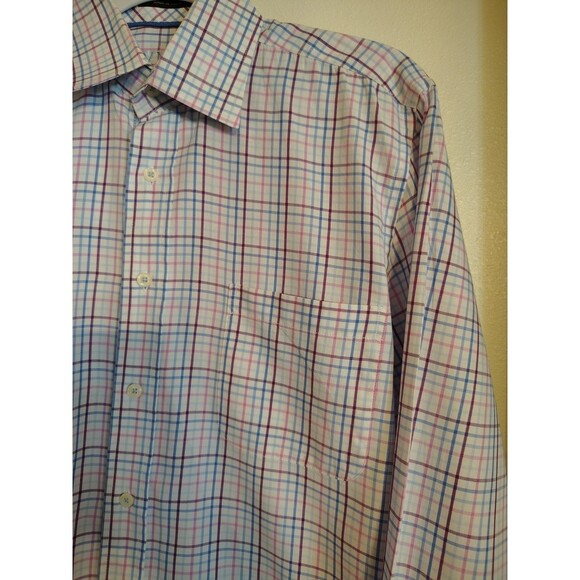 YMI Platinum Men's Shirt Size 15 32/33 Button Striped Cotton - Picture 4 of 11